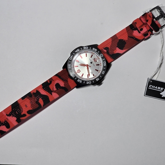 Chase Durer Men's Watch - 45mm, Camouflage, Red (CDW-0171) - Picture 4 of 13